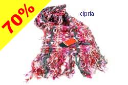 sciarpa donna Pierre Cardin linea CRS101 con frangia maglia 375NPN8D
