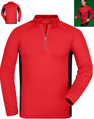 maglietta tecnica collo zip
