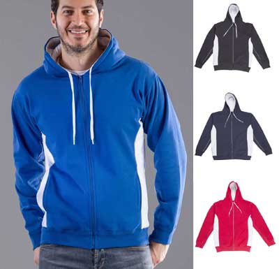 fwlpa cappuccio zip bicolore