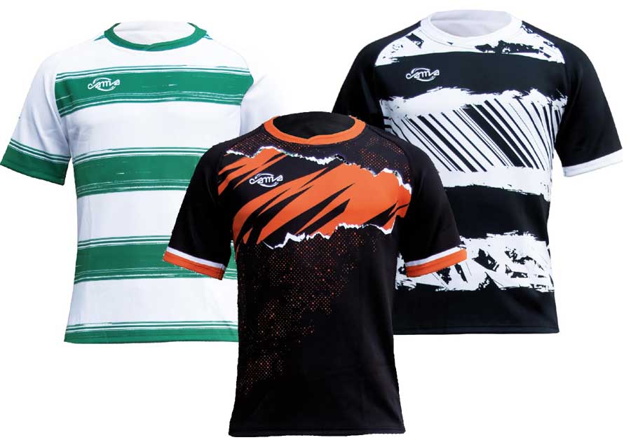 Crea Maglia rugby tecnica manica corta Adulto e Bambino Cama Sport girocollo cuciture laterali stampa sublimazione totale con logo sponsor e numero nome giocatore CREA maglia uomo bambino 110CA11T E3S...