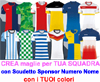 Crea Maglia TUA Squadra Calcio Calcetto Sportika FULL PRINT uomo bambino 110SK1G E3Ssport  E3S