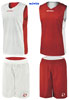 Completo basket double face tecnico Sportika Assen 6054 pallacanestro 163SK1t E3Ssport  E3S