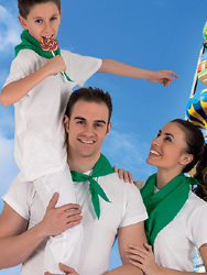 Bandana triangolo Valento Fiesta PNVAFIE effetto seta adulto bambino 363VA3T