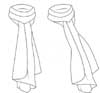  Foulard cravattino Donna Valento lungo, con orlo tinta unita Brigitte PNVABRI 369VA3A E3Ssport.it Stampa RicamoE3Ssport  E3S