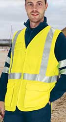 Gilet alta visibilità leggera Valento Bridge CHVABRI tasche adulto 392VA1A