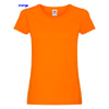 immagine aggiuntiva 10- Maglietta T-Shirt maniche corte Donna Fruit of the Loom collo ampio con cuciture laterali tinta unita Ladies Original T 614200 600FL1D E3Ssport.it Stampa RicamoE3Ssport  E3S