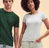 immagine aggiuntiva 1- Maglietta T-Shirt maniche corte pesante Donna Fruit of the Loom girocollo con cuciture laterali tinta unita Ladies Iconic 195 Premium T 61424 600FL9D E3Ssport.it Stampa RicamoE3Ssport  E3S