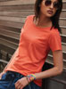  Maglietta T-Shirt Organica Ecosostenibile maniche corte Donna Daiber girocollo con cuciture laterali etichetta strappabile, tiinta unita Ladies Basic-T JN8007 600JN1D E3Ssport.it Stampa RicamoE3Ssport  E3S