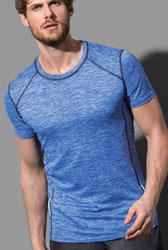  Maglietta T-Shirt riciclata ecosostenibile maniche corte Adulto Unisex Stedman girocollo con cuciture laterali con nastri riflettenti e senza etichetta Recycled Sports-T Reflect Men ST8840 ACTIVE DRY 600SD11A E3Ssport.it Stampa RicamoE3Ssport  E3S