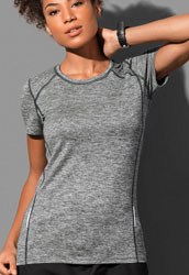  Maglietta T-Shirt riciclata ecosostenibile maniche corte Donna Stedman girocollo con cuciture laterali con nastri riflettenti e senza etichetta Recycled Sports-T Reflect Women ST8940 ACTIVE DRY 600SD11D E3Ssport.it Stampa RicamoE3Ssport  E3S