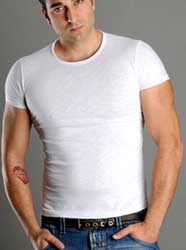  Maglietta T-Shirt maniche corte Fiammata Slub Uomo  Vesti girocollo, taglio vivo Made in Italy Made in Italy 600VS2A E3Ssport.it Stampa RicamoE3Ssport  E3S