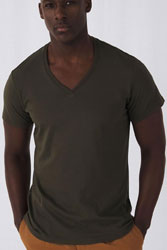 T-Shirt Maglietta organico B&C CTM044 collo V manica corta uomo unisex 601BC1A