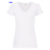 immagine aggiuntiva 3- Maglietta T-Shirt maniche corte Donna Fruit of the Loom scollo V cuciture laterali tinta unita Ladies Valueweight V-Neck T 613980 601FL1D E3Ssport.it Stampa RicamoE3Ssport  E3S