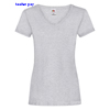 immagine aggiuntiva 7- Maglietta T-Shirt maniche corte Donna Fruit of the Loom scollo V cuciture laterali tinta unita Ladies Valueweight V-Neck T 613980 601FL1D E3Ssport.it Stampa RicamoE3Ssport  E3S