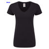 immagine aggiuntiva 5- Maglietta T-Shirt maniche corte Donna Fruit of the Loom scollo V cuciture laterali tinta unita con etichetta strappabile Ladies Iconic 150 V Neck T 614440 601FL2D E3Ssport.it Stampa RicamoE3Ssport  E3S