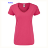 immagine aggiuntiva 7- Maglietta T-Shirt maniche corte Donna Fruit of the Loom scollo V cuciture laterali tinta unita con etichetta strappabile Ladies Iconic 150 V Neck T 614440 601FL2D E3Ssport.it Stampa RicamoE3Ssport  E3S