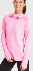  Maglietta T-Shirt maniche lunghe Tecnica Donna AWDis con cappuccio regolabile, polsi con foro per pollice tinta unita con etichetta strappabile JC038 Girlie Cool Cowl Neck Top 602AW1D E3Ssport.it Stampa RicamoE3Ssport  E3S
