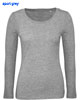 immagine aggiuntiva 4- Maglietta T-Shirt organica Eco maniche lunghe Donna B&C girocollo con cuciture laterali senza etichetta Inspire LSL T/Women CTW071 602BC2D E3Ssport.it Stampa RicamoE3Ssport  E3S