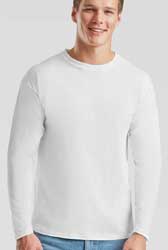  Maglietta T-Shirt maniche lunghe Adulto Unisex Fruit of the Loom girocollo, busto tubolare tinta unita Original Long Sleeve T 614280 602FL2A E3Ssport.it Stampa RicamoE3Ssport  E3S