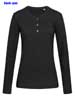 immagine aggiuntiva 1- Maglietta T-Shirt maniche lunghe Fiammata Slub Donna Stedman girocollo, cuciture laterali, 3 bottoni tinta unita con etichetta strappabile ST9580 Shawn Henley Long Sleeve 602SD2D E3Ssport.it Stampa RicamoE3Ssport  E3S
