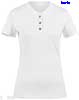  Maglietta T-Shirt maniche corte Fiammata Slub Donna Stedman serafino girocollo 3 bottoni, cuciture laterali tinta unita con etichetta strappabile ST9530 Sharon Henley T-shirt 604SD1D E3Ssport.it Stampa RicamoE3Ssport  E3S