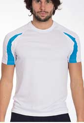  Maglietta T-Shirt maniche corte Tecnica Adulto Unisex Star World girocollo con inserti SW309 605SW1A E3Ssport.it Stampa RicamoE3Ssport  E3S