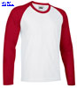 immagine aggiuntiva 3- Maglietta T-Shirt maniche lunghe Adulto Unisex Valento girocollo, busto tubolare maniche e collo in contrasto Break CAVARGL 606VA1A E3Ssport.it Stampa RicamoE3Ssport  E3S