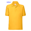 immagine aggiuntiva 5- Polo mista maglietta manica corta Bambino Unisex Fruit of the Loom 2 bottoni, collo polo, polsini in costina tinta unita Kids 65/35 Polo 634170 610FL4B E3Ssport.it Stampa RicamoE3Ssport  E3S