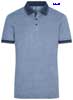  Polo maglietta manica corta Uomo  Daiber 3 bottoni, collo polo, polsi in costina righe in contrasto JN706 Mens Heather Polo 610JN2A E3Ssport.it Stampa RicamoE3Ssport  E3S