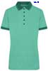  Polo maglietta manica corta Donna Daiber 5 bottoni, collo polo e polsi in costina righe in contrasto JN705 Ladies Heather Polo 610JN2D E3Ssport.it Stampa RicamoE3Ssport  E3S