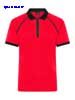 immagine aggiuntiva 6- Polo manica corta tecnica Adulto Unisex James & Nicholson zip corta, collo polo, polsini in costina con inserti Mens Zip-Polo JN1308 610JN6A E3Ssport.it Stampa RicamoE3Ssport  E3S