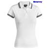  Polo maglietta manica corta Donna Sottozero 2 bottoni, collo polo e polsi in costina, spacchetti, elasticizzata righe in contrasto, etichetta strappabile E0425 Sissi 610SZ5D E3Ssport.it Stampa RicamoE3Ssport  E3S
