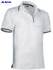 immagine aggiuntiva 1- Polo manica corta pesante Adulto Unisex Valento zip corta, collo polo, polsini in costina, spacchetti laterali righe in contrasto Golf POVAGOL 610VA4A E3Ssport.it Stampa RicamoE3Ssport  E3S