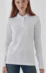 Polo Maglietta B&C CPWI13 ID.001 LSL /Women manica lunga donna 612BC2D