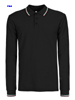 immagine aggiuntiva 5- Polo maglietta manica lunga Adulto Unisex Black Spider 3 bottoni, collo polo, polsi in costina, spacchetti laterali righe tricolore Italia Polo Italy LS BS211 612BS2A E3Ssport.it Stampa RicamoE3Ssport  E3S