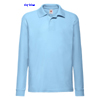 immagine aggiuntiva 10- Polo maglietta manica lunga Bambino Unisex Fruit of the Loom 2 bottoni, collo polo, polsini in costina tinta unita Kids Long Sleeve 65/35 Polo 632010 612FL2B E3Ssport.it Stampa RicamoE3Ssport  E3S