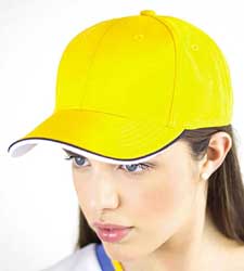  Cappellino 6 pannelli Baseball Atlantis pesante, regolazione metallo con inserti pilot piping sandwich 618AT18A E3Ssport.it Stampa RicamoE3Ssport  E3S