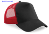 immagine aggiuntiva 5- Cappellino 5 pannelli con rete Adulto Unisex Beechfield visiera curva, regolazione posteriore snap-tab a pressione tinta unita o bicolore 618BF4A E3Ssport.it Stampa RicamoE3Ssport  E3S