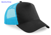 immagine aggiuntiva 10- Cappellino 5 pannelli con rete Adulto Unisex Beechfield visiera curva, regolazione posteriore snap-tab a pressione tinta unita o bicolore 618BF4A E3Ssport.it Stampa RicamoE3Ssport  E3S