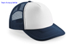 immagine aggiuntiva 10- Cappellino 5 pannelli, imbottito, con rete Adulto Unisex Beechfield visiera piatta, regolazione posteriore snap-tab a pressione tinta unita o bicolore Vintage Snapback Trucker B645 618BF5A E3Ssport.it Stampa RicamoE3Ssport  E3S