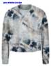  Felpa girocollo crop corta Donna RnR Rock and Roll non felpata sgarzata con polsi e fondo costina tintura effetto Tie Dye, tinta unita, etichetta strappabile RNRW33 Women terry cropped 624NR1D E3Ssport.it Stampa RicamoE3Ssport  E3S