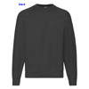 immagine aggiuntiva 5- Felpa girocollo Adulto Unisex Fruit of the Loom felpata con polsi e fondo costina tinta unita Classic Raglan Sweat 622160 625FL1A E3Ssport.it Stampa RicamoE3Ssport  E3S