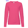 immagine aggiuntiva 6- Felpa girocollo Donna Fruit of the Loom non felpata sgarzata con polsi e fondo costina tinta unita Ladies Lightweight Raglan Sweat 621460 625FL3D E3Ssport.it Stampa RicamoE3Ssport  E3S