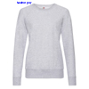 immagine aggiuntiva 7- Felpa girocollo Donna Fruit of the Loom non felpata sgarzata con polsi e fondo costina tinta unita Ladies Lightweight Raglan Sweat 621460 625FL3D E3Ssport.it Stampa RicamoE3Ssport  E3S