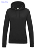 immagine aggiuntiva 4- Felpa cappuccio Donna AWDis felpata con polsi e fondo costina, tascone marsupio etichetta strappabile, tinta unita Girlie College Hoodie JH001F 626AW1D E3Ssport.it Stampa RicamoE3Ssport  E3S