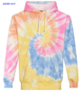 immagine aggiuntiva 7- Felpa cappuccio Adulto Unisex AWDis felpata con polsi e fondo costina, tascone marsupio tintura effetto Tie Dye Tie-Dye Hoodie JH022 626AW6A E3Ssport.it Stampa RicamoE3Ssport  E3S