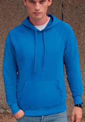  felpa cappuccio leggera Adulto Unisex Fruit of the Loom non felpata sgarzata con polsi e fondo costina, tascone marsupio tinta unita Lightweight Hooded Sweat 621400 626FL5A E3Ssport.it Stampa RicamoE3Ssport  E3S