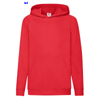 immagine aggiuntiva 5- felpa cappuccio leggera Bambino Unisex Fruit of the Loom non felpata sgarzata con polsi e fondo costina, tascone marsupio tinta unita Kids Lightweight Hooded Sweat 620090 626FL5B E3Ssport.it Stampa RicamoE3Ssport  E3S