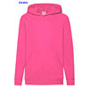 immagine aggiuntiva 7- felpa cappuccio leggera Bambino Unisex Fruit of the Loom non felpata sgarzata con polsi e fondo costina, tascone marsupio tinta unita Kids Lightweight Hooded Sweat 620090 626FL5B E3Ssport.it Stampa RicamoE3Ssport  E3S