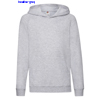 immagine aggiuntiva 8- felpa cappuccio leggera Bambino Unisex Fruit of the Loom non felpata sgarzata con polsi e fondo costina, tascone marsupio tinta unita Kids Lightweight Hooded Sweat 620090 626FL5B E3Ssport.it Stampa RicamoE3Ssport  E3S